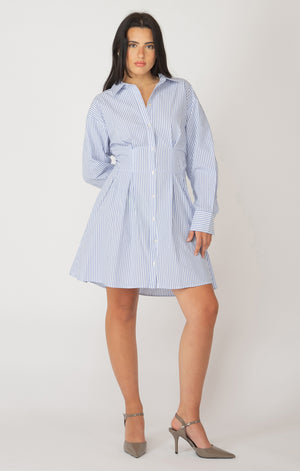 
                  
                    CINCHED WAIST SHIRT DRESS
                  
                