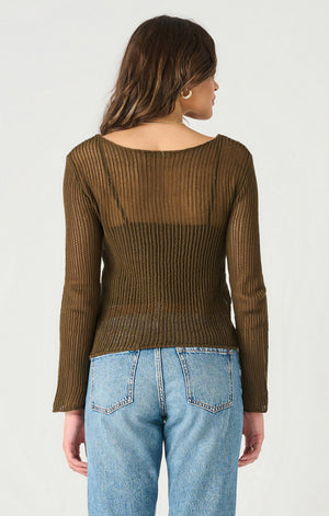 
                  
                    LONG SLEEVED MESH STITCH SWEATER
                  
                