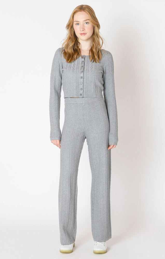 CABLE KNIT PANTS MED HEATHER GREY - Dex - Women