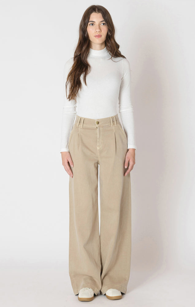 FLOWY TWILL TROUSER - SAFARI - Dex - Women