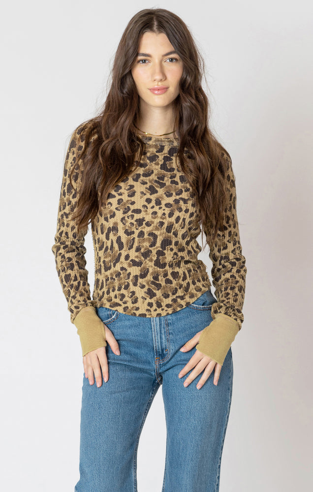 PRINTED THERMAL TEE - TONAL CHEETAH L - Dex - Women