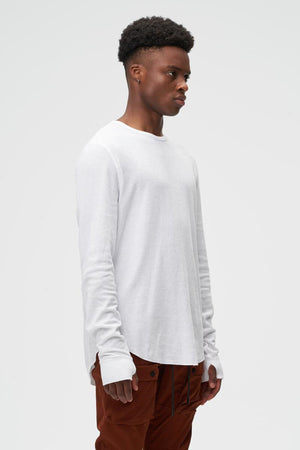 
                  
                    THERMAL HIGH KNIT LONG SLEEVED T-SHIRT - WHITE
                  
                