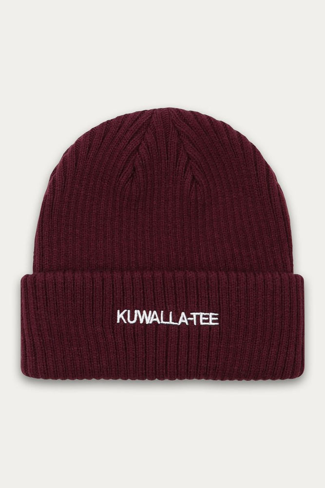 WIDE RIB ESSENTIAL BEANIE - PORT - Kuwalla - Accessories