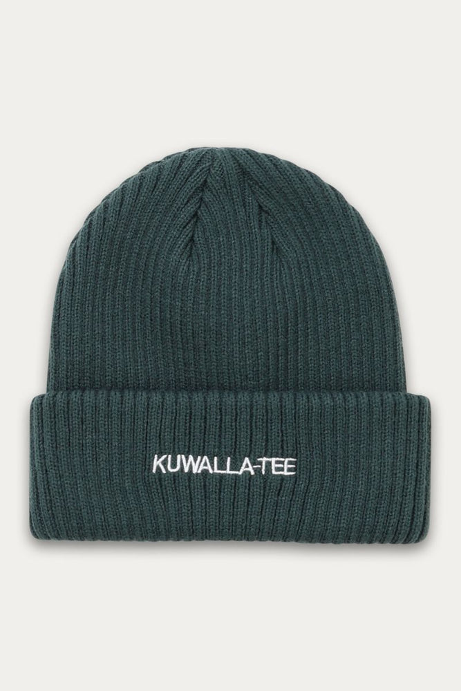 WIDE RIB ESSENTIAL BEANIE - PINE FW25 - Kuwalla - Accessories