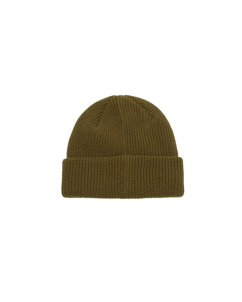 MID ICON PATCH CUFF BEANIE - DULL ARMY - BUNGALOW - Accessories-Hats