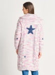 
                  
                    MULTICOLORED STAR PATTERN CABLE CARDIGAN
                  
                