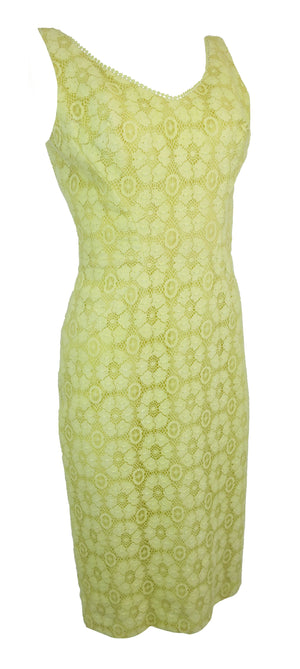 
                  
                    Vintage Stunning  Yellow Lace  1960's Wiggle Dress
                  
                