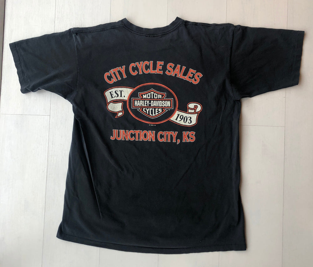 
                  
                    Junction City Kansas 90's Harley Davidson Holoubek Studios T-shirt
                  
                
