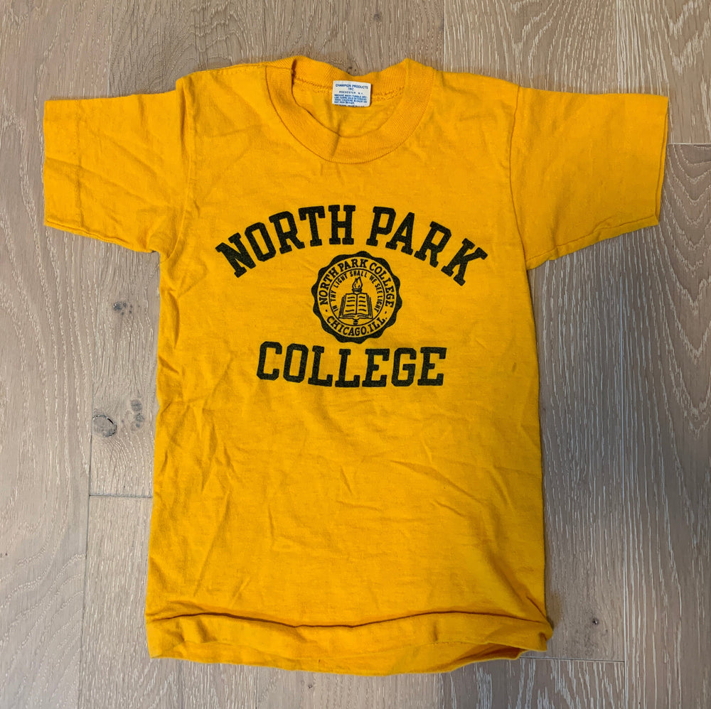 
                  
                    Vintage Kids Baby Champion Chicago North Park College Screen Printed T-shirt
                  
                