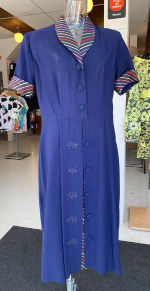 
                  
                    1940's Vintage Rayon Crepe Rite Fit Dress
                  
                