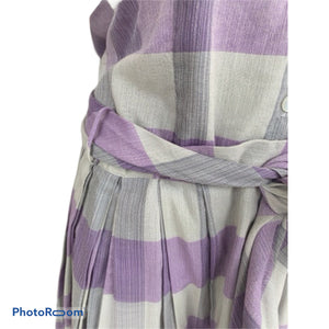 
                  
                    Vintage Purple Plaid Cotton 1950’s 2 Piece Set Blouse and Skirt
                  
                