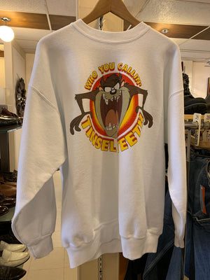 
                  
                    1995 TM Tasmanian Devil Warner Bros Cartoon Pullover Sweatshirt
                  
                