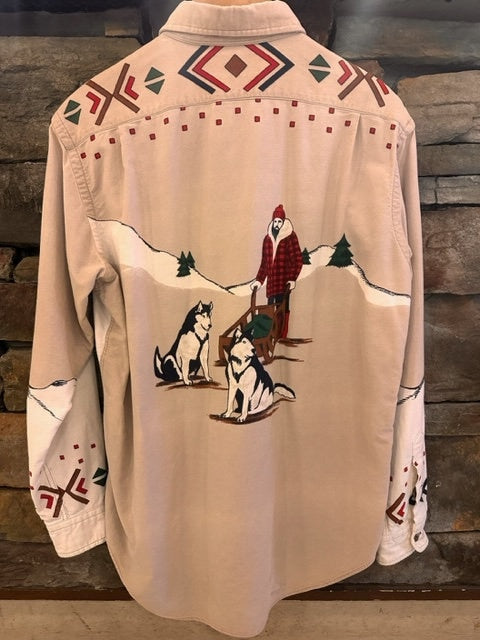 
                  
                    Vintage Polo Ralph Lauren 90s Christmas Alaskan Sled Dog Flannel Shirt
                  
                