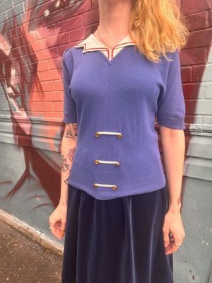 
                  
                    Vintage Sailor Pin Up Style Sweater
                  
                