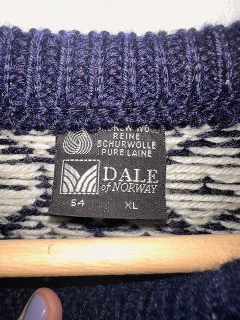 Vintage Dale of Norway Norwegian Fair Isle Wool Sweater Pullover