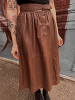 Vintage Designer Escada Leather Skirt 1980s