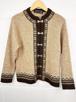 Nordstrikk Norwegian Wool Fair Isle Cardigan Sweater