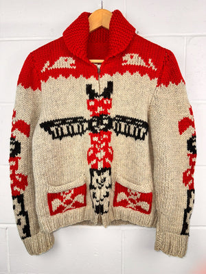 
                  
                    Rare Vintage Cowichan Mary Maxim Totem Pole Sweater
                  
                